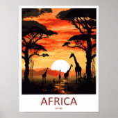 Afrika Reise Druck Wandkunst Afrika Wandbehang  Poster (Vorne)