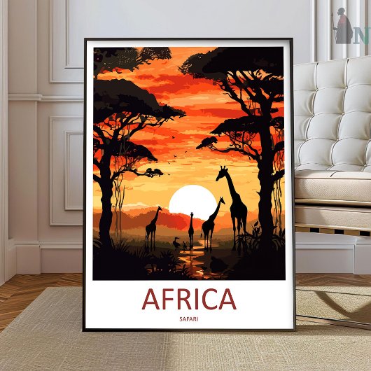 Afrika Reise Druck Wandkunst Afrika Wandbehang  Poster