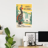 Afrika Reise Kunst Angola Poster Afrikanischer Vin (Heimbüro)