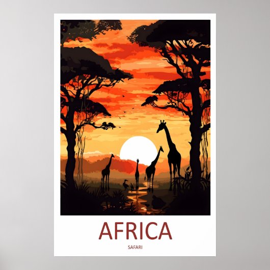 Afrika-Reise-Kunstwandbild Afrika-Wanddekoration Poster (Vorne)