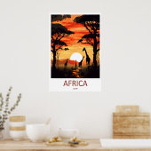 Afrika-Reise-Kunstwandbild Afrika-Wanddekoration Poster (Küche)