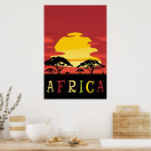 Afrika, Reiseplakat Poster (Küche)