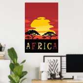 Afrika, Reiseplakat Poster (Heimbüro)