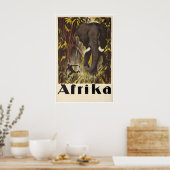 Afrika-Reiseposter Afrikanische Kunst Dschungel El Poster (Küche)