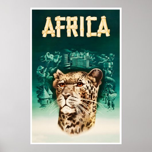 Afrika-Reiseposter Afrikanische Kunst Fluglinien-K Poster (Vorne)