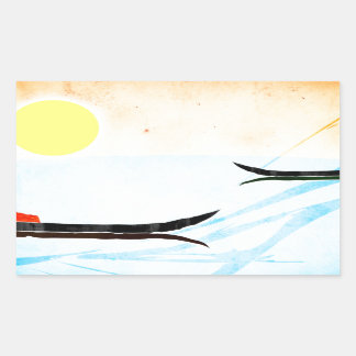 Afrika Retro-Geschenke im Retro-Stil 25 Rechteckiger Aufkleber