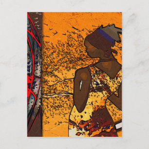 Afrika Retro-Geschenke im Vintagen Stil AF107 Postkarte