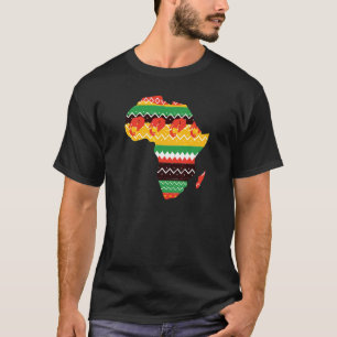 Afrika Retro Vintage Karte Kente Cool für Afrikane T-Shirt