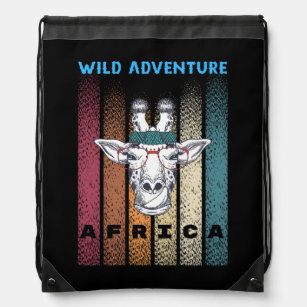 Afrika Retro-Wildlife-Erlebnis-Rucksack Sportbeutel