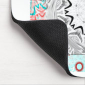 Afrika Rosa Cyan Geometrie Mousepad (Ecke)