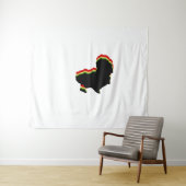 "Afrika" - Rot, Gold und Grün Wandteppich (Beispiel (Horizontal))