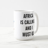 Afrika ruft die Länderflaggen der Kontinentalkarte Kaffeetasse (VorderseiteRechts)