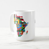 Afrika ruft die Länderflaggen der Kontinentalkarte Kaffeetasse (Vorderseite Links)