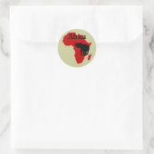 Afrika Runder Aufkleber (Tasche)
