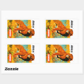 Afrika ~ Sabena Rechteckiger Aufkleber (Blatt)