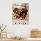 Afrika Safari-Ele-Studie Poster (Küche)