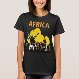 Afrika-Safari-Sonnenuntergang Lebendiges Reise-T-S T-Shirt
