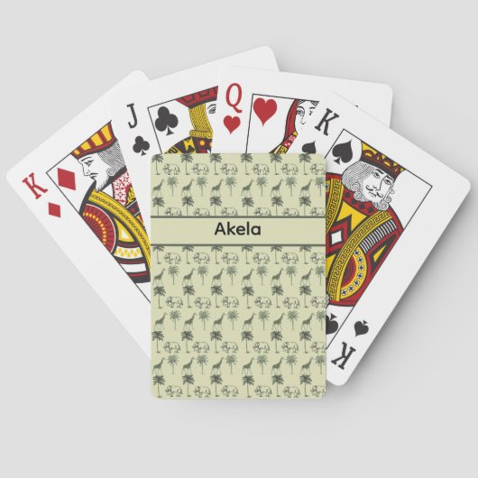 Afrika-Savanne-Muster, individuell Spielkarten (Rückseite)