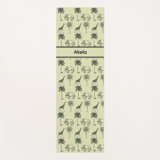 Afrika-Savanne-Muster, individuell Yogamatte (Vorderseite)