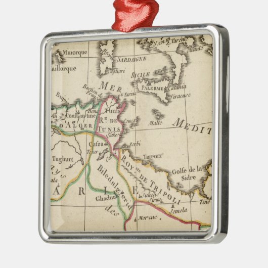 Afrika-Schule Silbernes Ornament (Links)