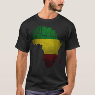 Afrika Schwarzer Power Afrikanische Landkarte in A T-Shirt