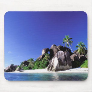 Afrika, Seychellen, La Digue Insel. Granit 3 Mousepad