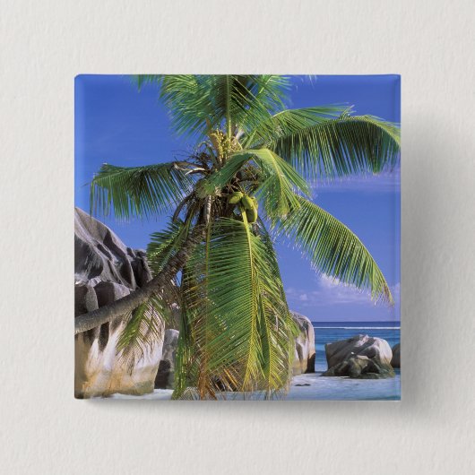 Afrika, Seychellen, La Digue Island. Granit 2 Button (Vorderseite)