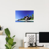 Afrika, Seychellen, La Digue Island. Granit 3 Poster (Heimbüro)