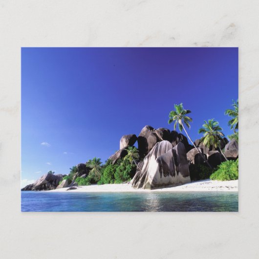 Afrika, Seychellen, La Digue Island. Granit 3 Postkarte (Vorderseite)