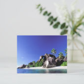 Afrika, Seychellen, La Digue Island. Granit 3 Postkarte (Stehend Vorderseite)