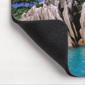 Afrika, Seychellen, La Digue Island. Granit Mousepad (Ecke)