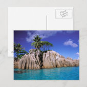 Afrika, Seychellen, La Digue Island. Granit Postkarte (Vorne/Hinten)