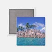 Afrika, Seychellen, Praslin-Insel, St. Pierre Magnet (Vorderseite/Rückseite)