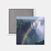 Afrika, Simbabwe. Victoriafälle Magnet (Vorderseite/Rückseite)
