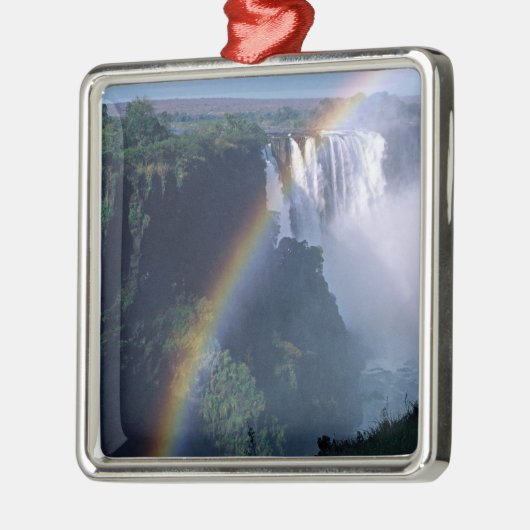 Afrika, Simbabwe. Victoriafälle Silbernes Ornament (Links)