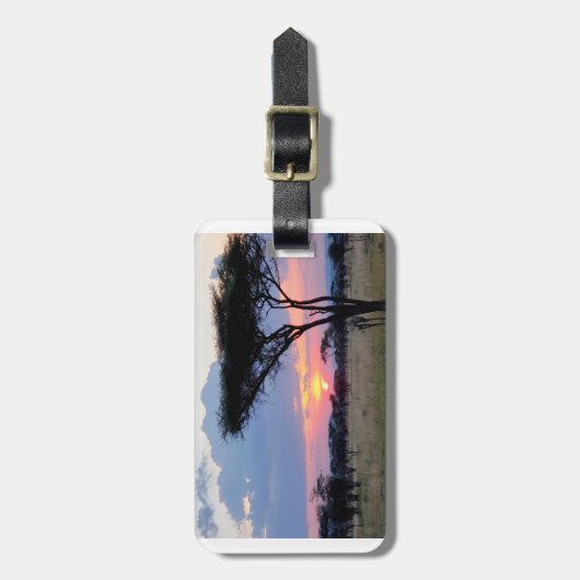 Afrika - Sonnenuntergang 3 Gepäckanhänger (Vorderseite vertikal)