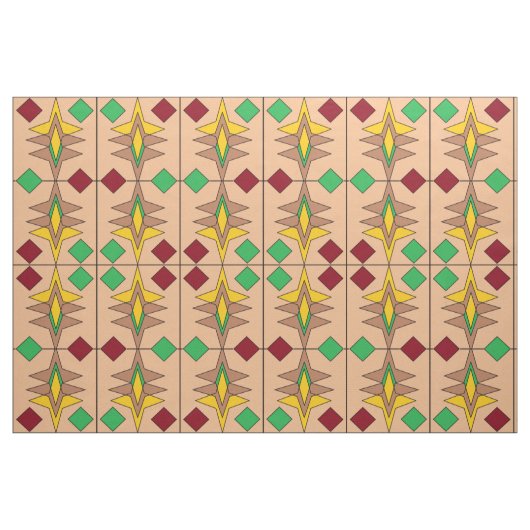 Afrika Square Star Stoff (Fat Quarter (45,7 x 55,9 cm))