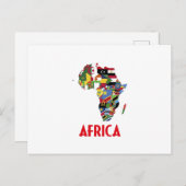 Afrika-Staaten Postkarte (Vorne/Hinten)