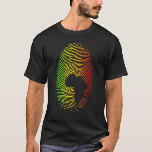 Afrika steckt in meiner DNA Fingerprint afrikanisc T-Shirt