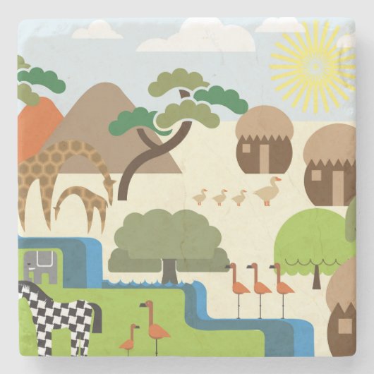 Afrika Steinuntersetzer (Vorderseite)