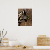 Afrika, Südafrika, Krüger NP Zebra-Portrait Poster (Küche)