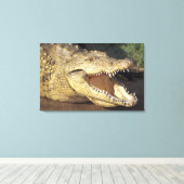 Afrika, Südafrika, Nilkrokodil Leinwanddruck (Insitu (Holzboden))