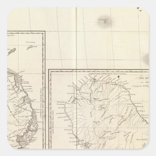 Afrika Südosten Quadratischer Aufkleber (Vorderseite)