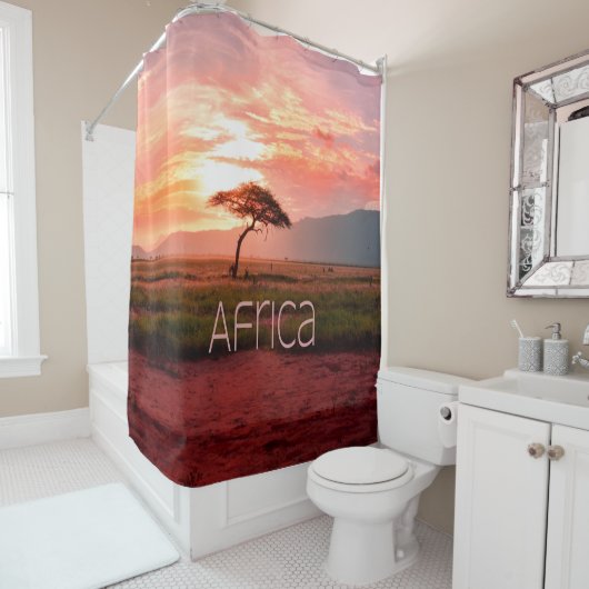 Afrika Sunset African Duschvorhang (Beispiel)