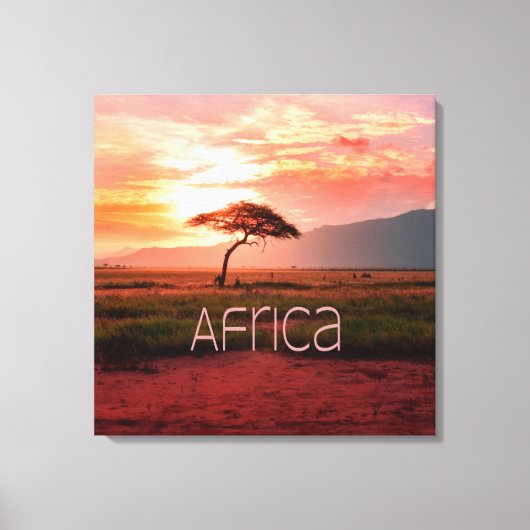 Afrika Sunset African Leinwanddruck (Vorderseite)