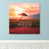 Afrika Sunset African Leinwanddruck (Insitu (Holzboden))