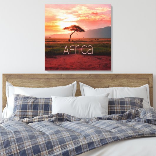 Afrika Sunset African Leinwanddruck (Insitu (Schlafzimmer))