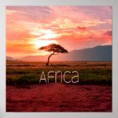 Afrika Sunset African Poster (Vorne)