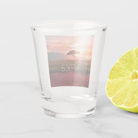 Afrika Sunset African Schnapsglas (Rückseite)