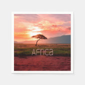 Afrika Sunset African Serviette (Vorderseite)